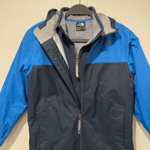 The North Face Kids Navy and Sky Blue Raincoat